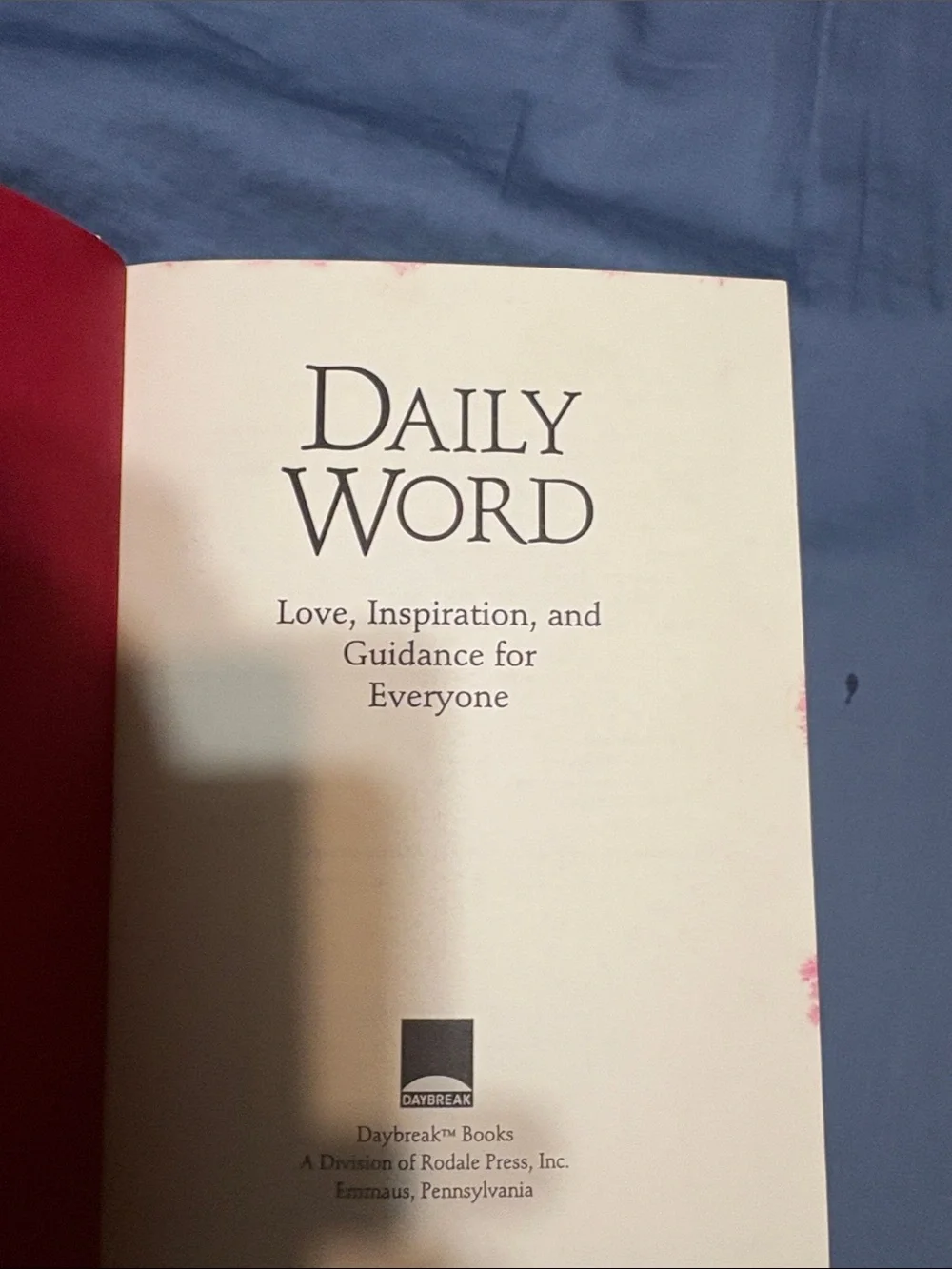Daily Word Hardcover Book - Cream Cover with Red Text